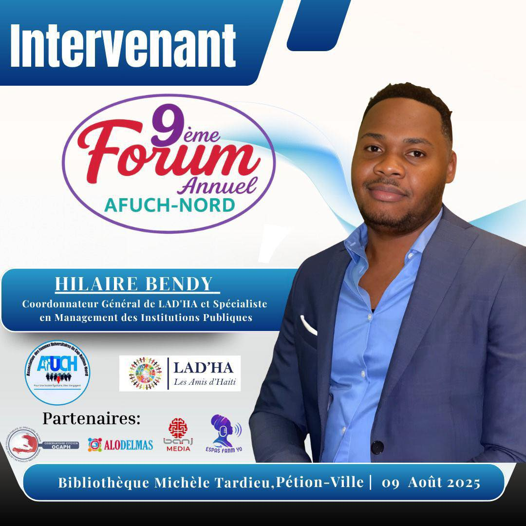 Les Amis d’Haïti au 9ᵉ Forum Annuel de l’AFUCH-Nord : la jeunesse au cœur de la paix communautaire